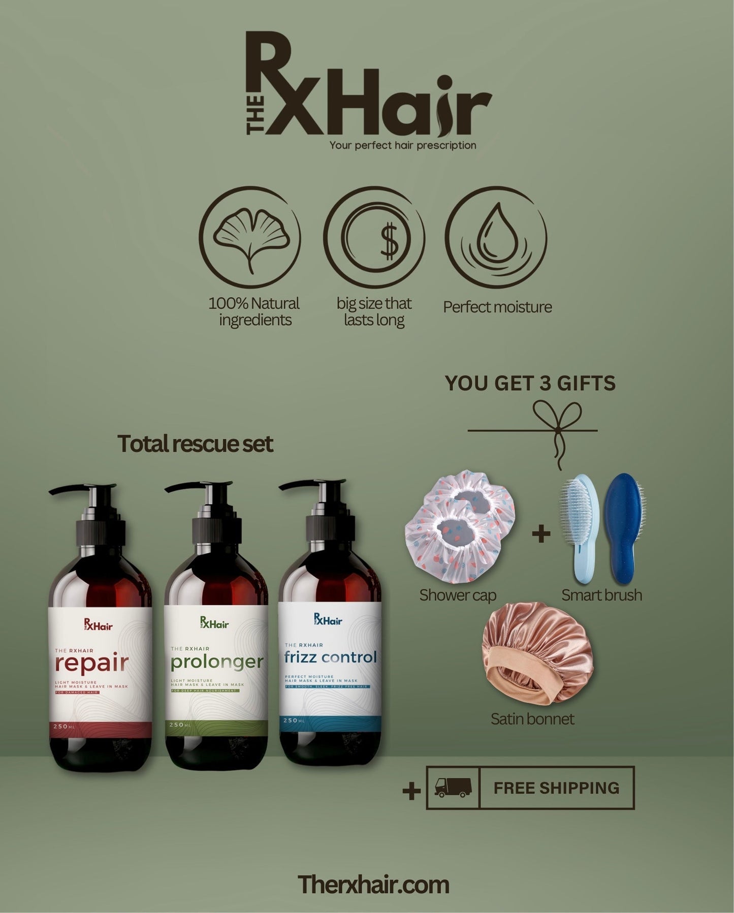 RxHair Full Set + 3 Gifts